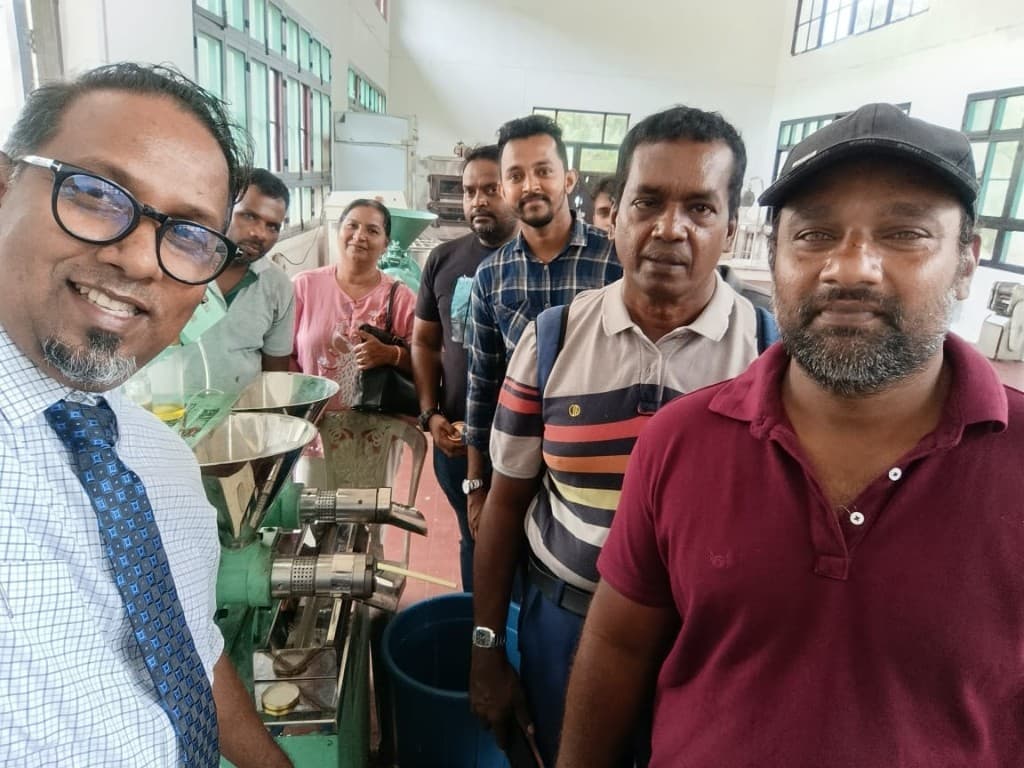 Theolon production team at a local processing facility in Sri Lanka